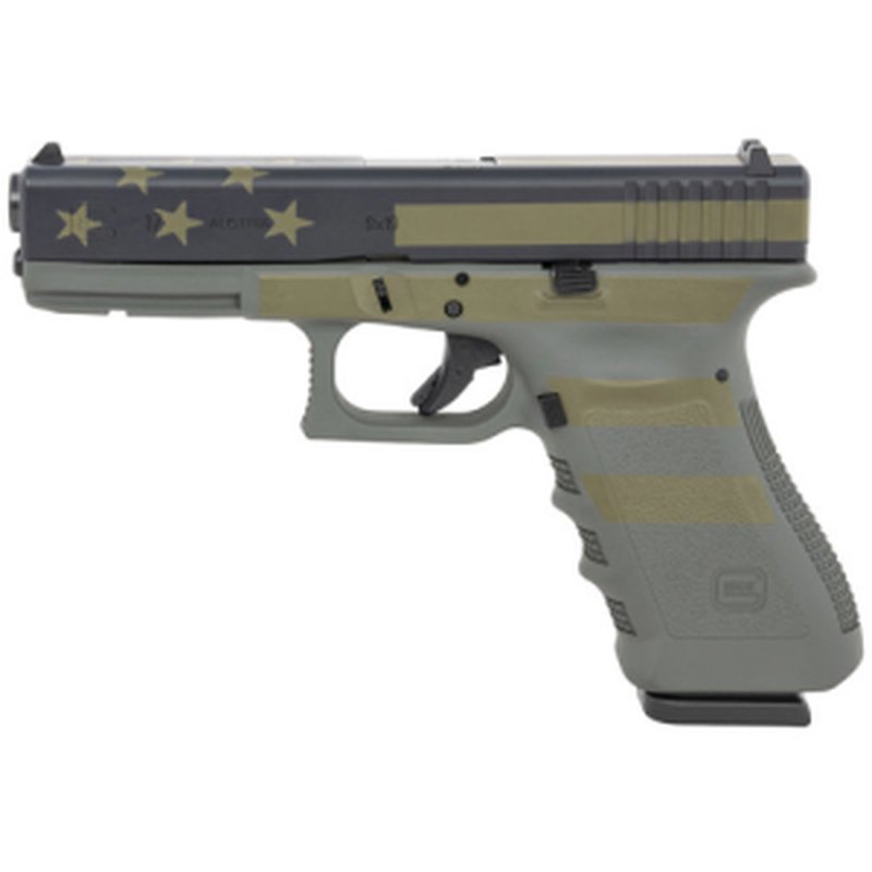 Glock G17 Gen 3 9mm 4.49" 17rd Operator Flag Cerakote Semi-Auto Pistol