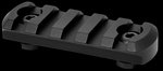 Warne M-LOK 5-Slot Picatinny Rail Section 6061-T6 Aluminum Black Anodized 6202M