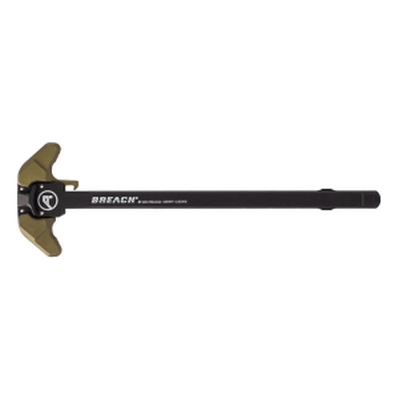 AR10 BREACH® Ambi Charging Handle w/ Small Lever - Black/OD Green