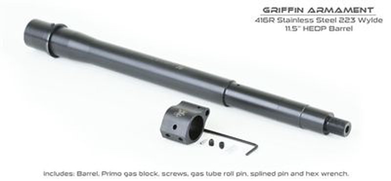 Griffin Armament Griffin 223 Wylde HEDP Barrel w/Gas Block