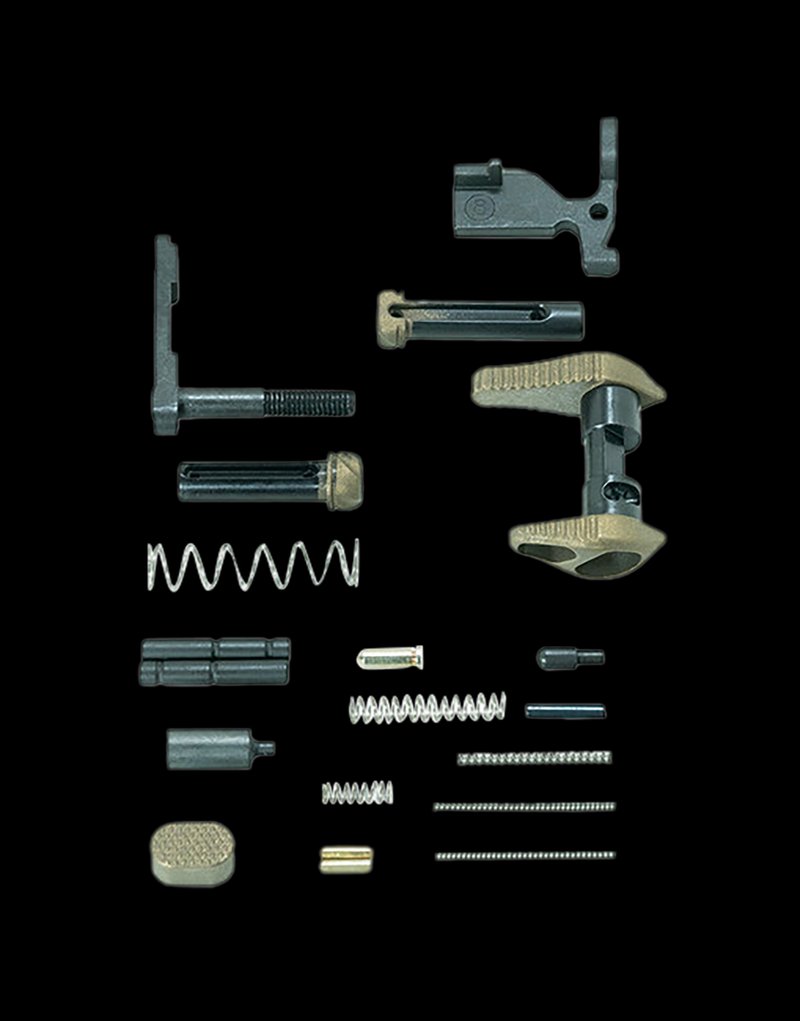 Timber Creek Outdoors AR Lower Parts Kit Burnt Bronze Billet Aluminum Ambidextrous ARLPKBB