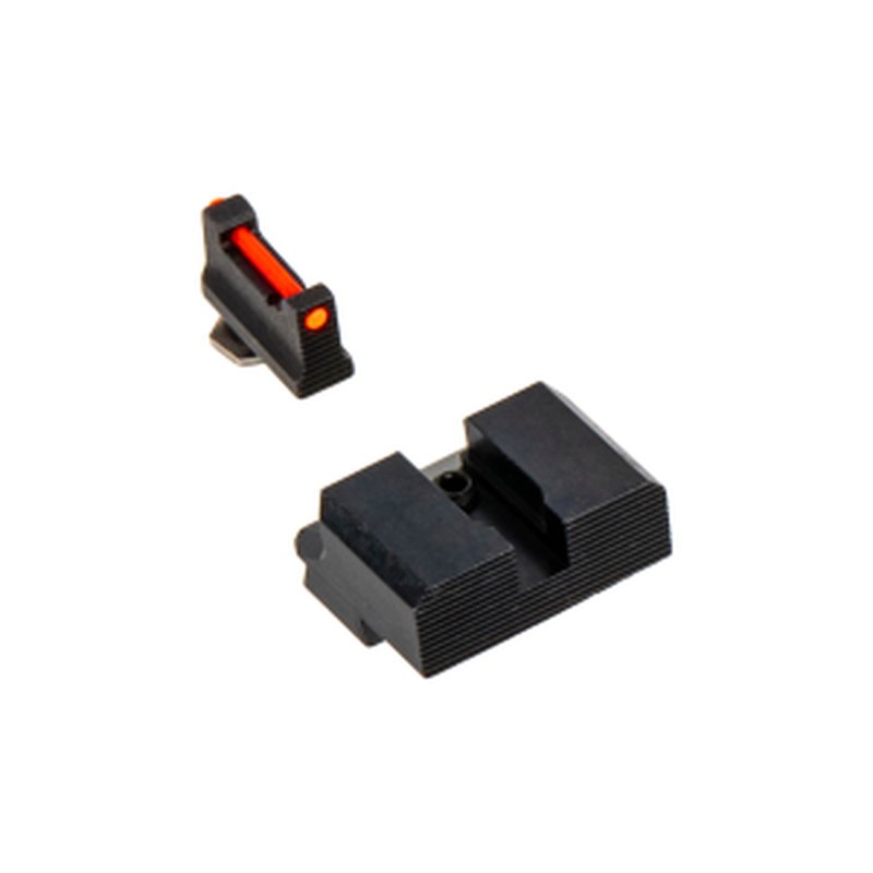 Overwatch Precision Glock Sight Set Red Fiber Optic Front for 17/19/26