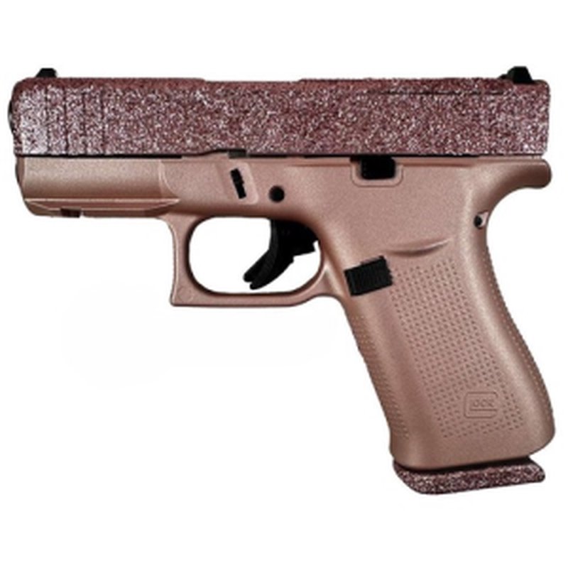 Glock G43X 9mm 3.4 Inch Barrel Rose Gold Glitter Pistol
