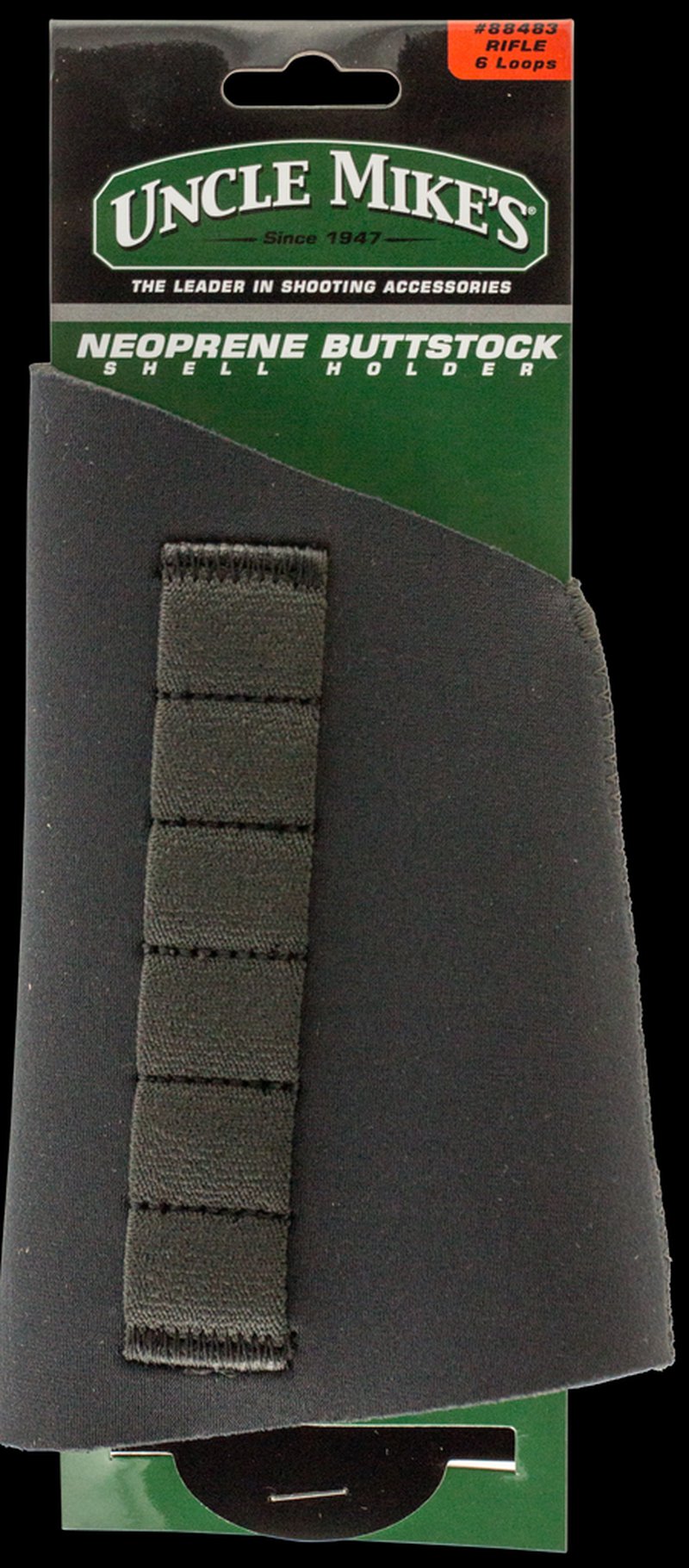Uncle Mike's Neoprene Rifle Buttstock Shell Holder 6-Round Non-Slip Elastic Loops