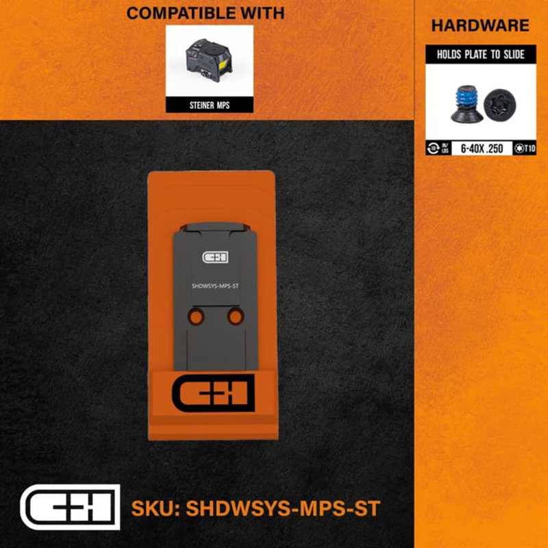 C&H Precision Weapons Optics Adapter Plate for Shadow Systems Slides (Black)