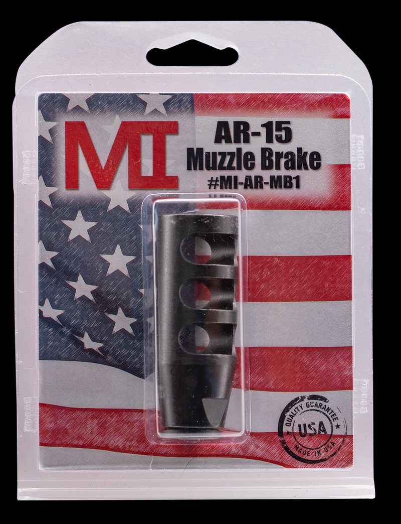 Midwest Industries MIARMB1 AR-15 3-Chamber Muzzle Brake 1/2x28 Black Phosphate