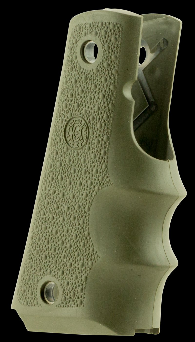 Hogue OverMolded OD Green Rubber Grip for 1911 Government