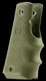 Hogue OverMolded OD Green Rubber Grip for 1911 Government