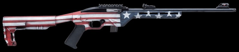 Citadel Trakr .22 LR Semi Auto Rifle 18 Inch American Flag Stock