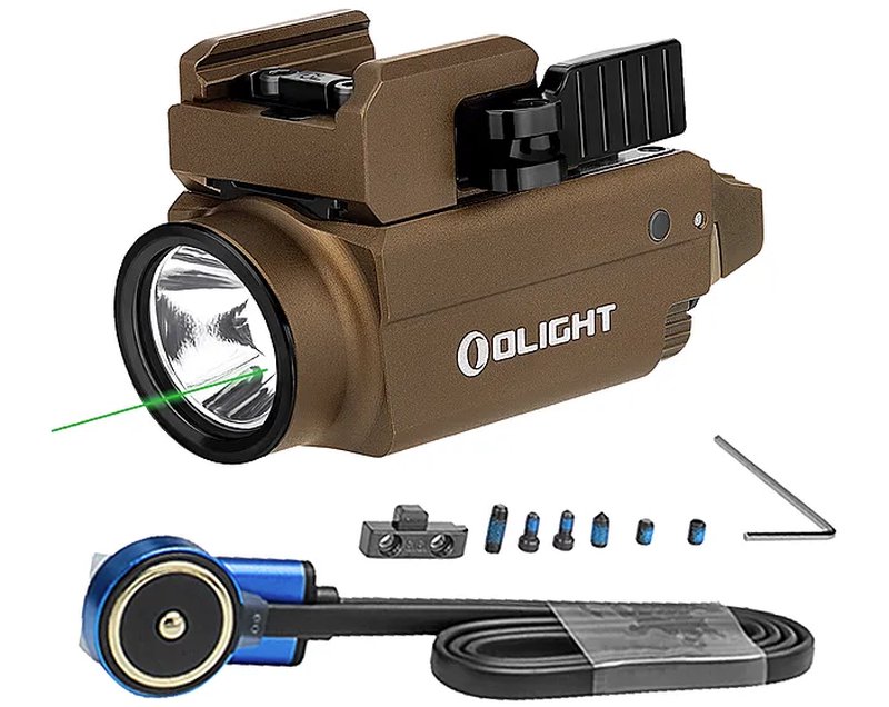 Olight Baldr S Rail Mount Light 800 lumens Desert Tan