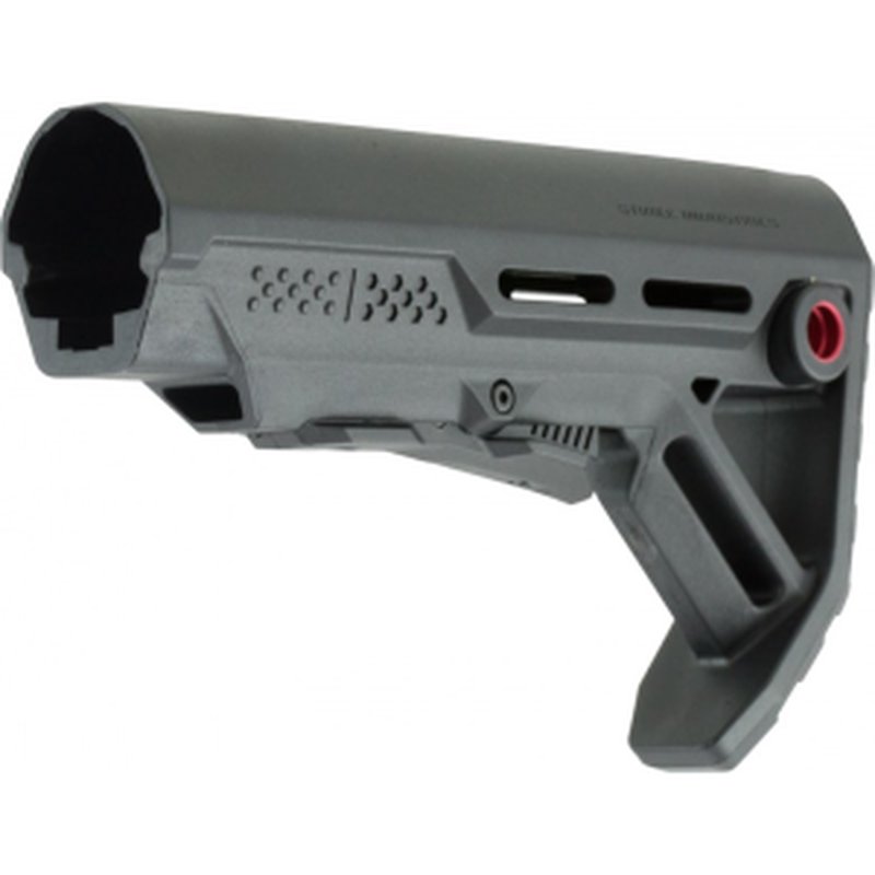 Strike Industries STRIKEESMOD MOD1 Mil-Spec Red Accent Black Synthetic for AR-15, M16